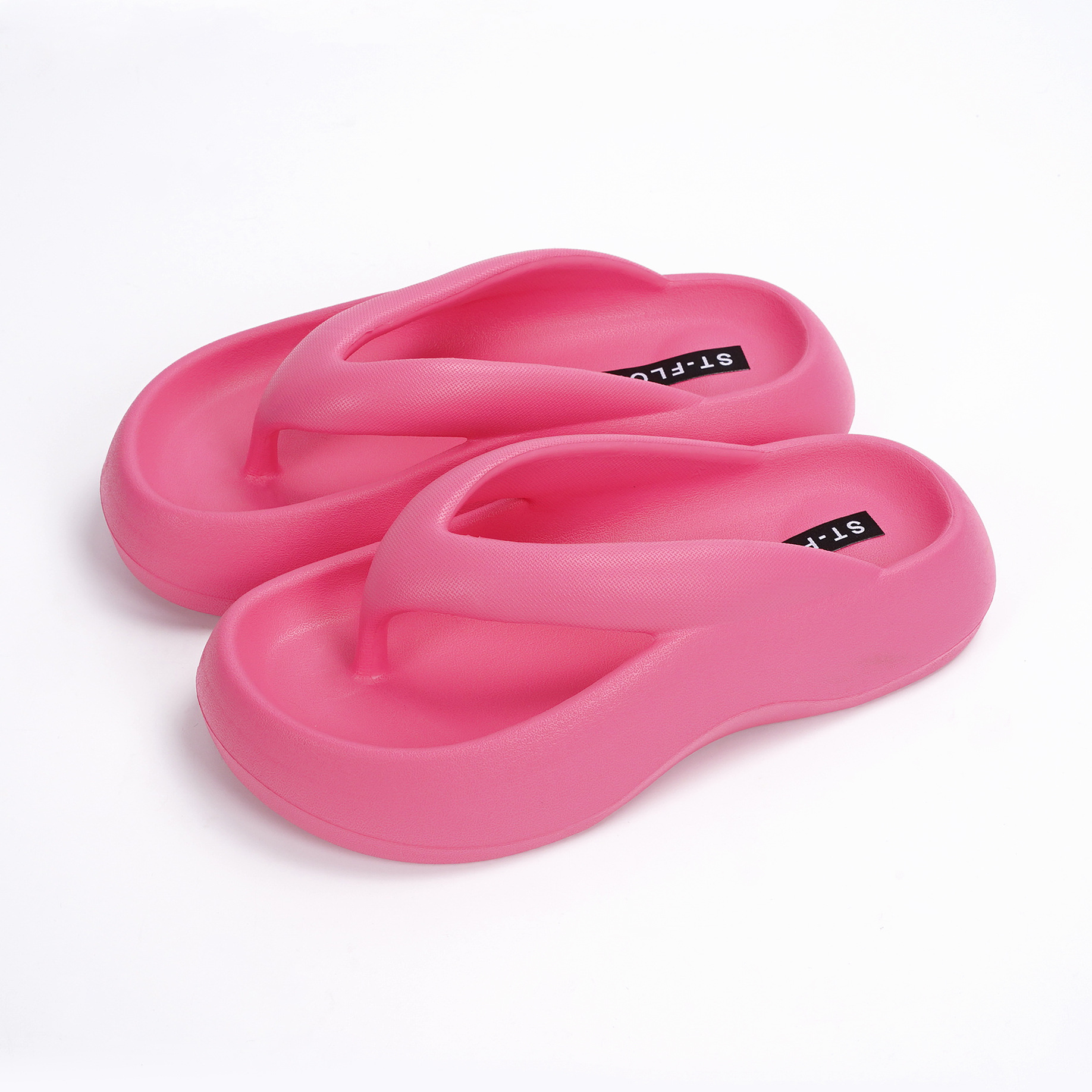 Summer Clip-Foot Bread Slippers EVA Rubber And Plastic Thick Bottom Non-Slip Herringbone Men's And Women's Slippers For Outer Wear image 7